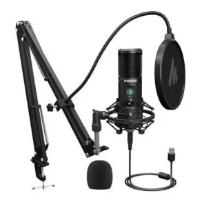 Microfono Usb Condenser + Brazo Mesa+ Filtro Maono Kit Radio Estudio