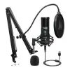 Microfono Usb Condenser + Brazo Mesa+ Filtro Maono Kit Radio Estudio