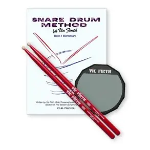 Kit Vic Firth Pad Practica 6" + Palillos + Método LPAD