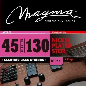 Encordado Bajo 5 Cuerdas 045 Tension Media Nickel Magma Be175