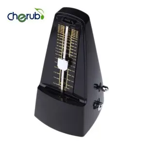 Cherub Wsm-330 - Metronomo Piramidal Mecanismo A La Vista WSM-330 BLACK
