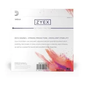 Encordado Daddario Para Viola Zyex Dz410lm Long T: Medium