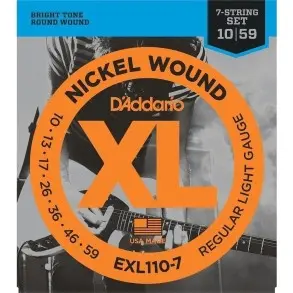 Encordado Para Guitarra Eléctrica Daddario 7 Cuerdas Exl110-7