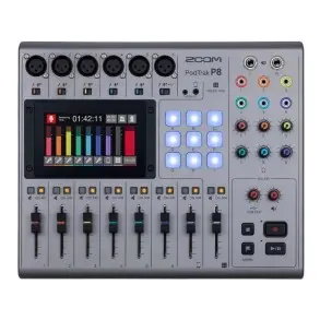Grabador Podcasts Multipista Portatil Zoom Podtrak P8 Mixer 8 Canales