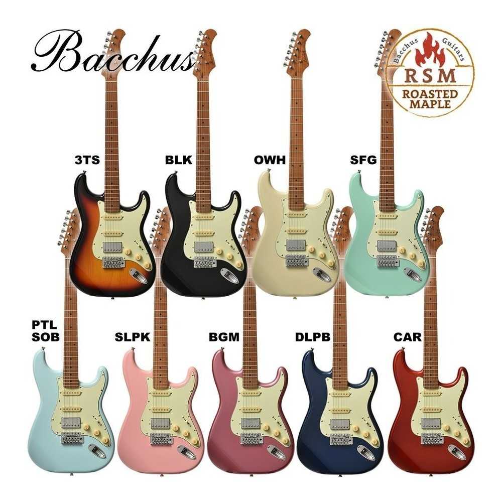 Guitarra Eléctrica Stratocaster Bacchus Color Rojo BST-2RSM
