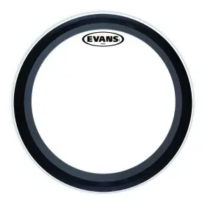 Parche Evans 16" Emad Transparente Capa Simple Para usar un Tom como Bombo TT16EMAD