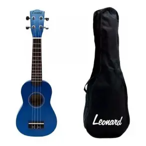 Ukelele Soprano Leonard Uk15 Sparkle Brillante Con Funda UK15SBU