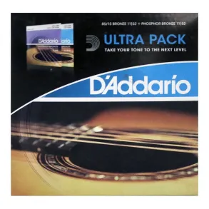 Encordado Acústica 011-052 Pack Daddario Ez910 + Ej26