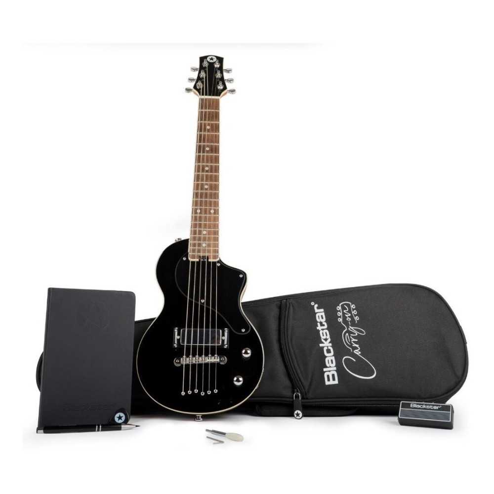 Guitarra Eléctrica de Viaje Carry On Color Negro Ba184060