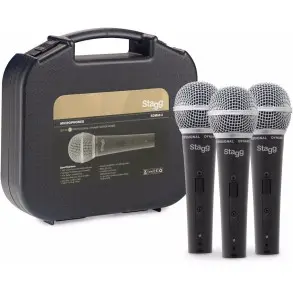 Set De Microfonos Stagg X 3 Dinámicos C/ Estuche Rigido