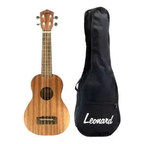 Ukelele Leonard Soprano Uk20 Con Funda Color Natural