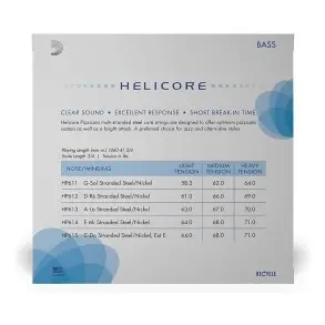 Encordado Daddario Contrabajo 3/4 Helicore Pizzicato