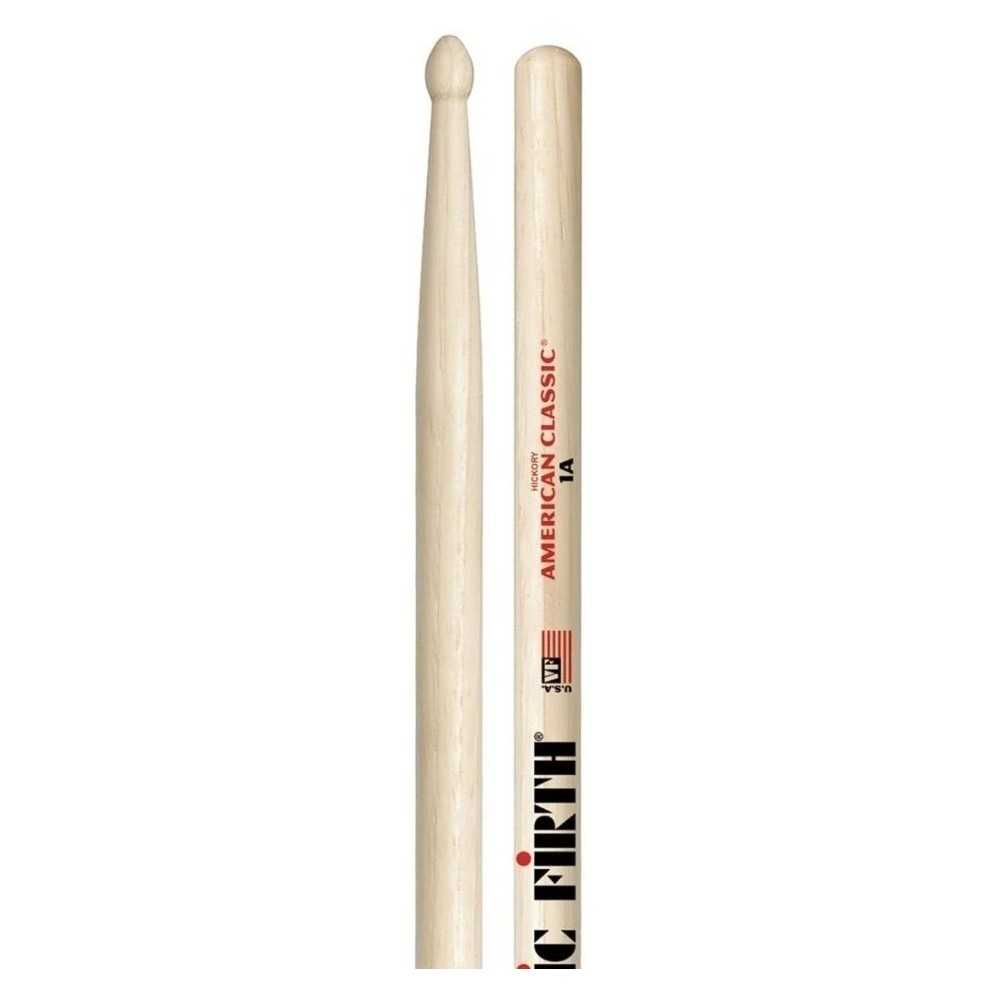 Baquetas Palillos Vic Firth 1a Hickory Punta Madera