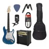 Pack Guitarra Eléctrica Leonard Celeste Con Accesorios LE362-PACK-S