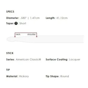 Baquetas Palillos Vic Firth F1 American Classic