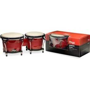 Bongoe Stagg Latino de madera 6.5" y 7.5" BW200 Rojo