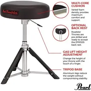 Banqueta Pearl Asiento Redondo Roadster D-1500RGL