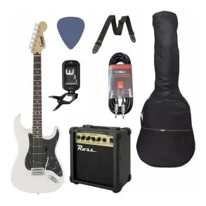 Pack Guitarra Eléctrica Leonard Color Blanco Con Accesorios LE362-PACK-W