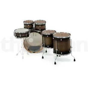 Bateria Pearl Decade Maple 6 Cuerpos Black Satin Amburst