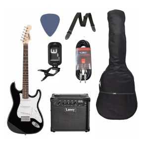 Pack Guitarra Electrica Stratocaster + Amplificador Laney 12