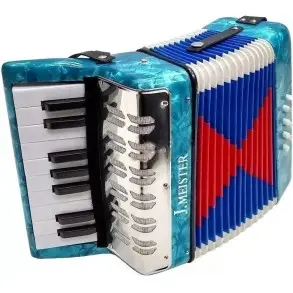 Acordeon Chico J Meister 8 Bajos 17 Teclas Piano Madera