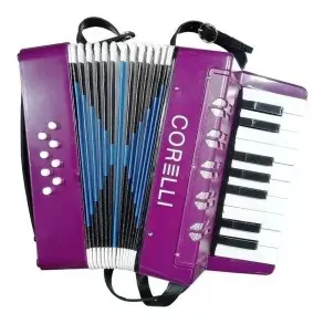 Acordeon Niños Piano 17 Teclas 8 Bajos Corelli Verdulera WHC104 PP