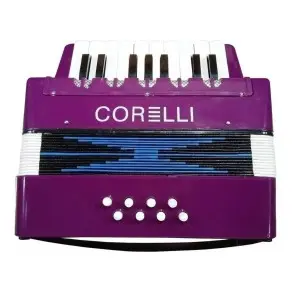 Acordeon Niños Piano 17 Teclas 8 Bajos Corelli Verdulera WHC104 PP