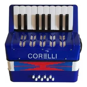 Acordeon Niños Piano 17 Teclas 8 Bajos Corelli Verdulera WHC104 BL