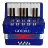 Acordeon Niños Piano 17 Teclas 8 Bajos Corelli Verdulera WHC104 BL
