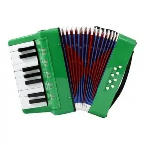 Acordeon Niños Piano 17 Teclas 8 Bajos Corelli Verdulera WHC104 GR