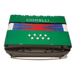 Acordeon Niños Piano 17 Teclas 8 Bajos Corelli Verdulera WHC104 GR