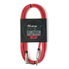 Cable Para Instrumento Tela Rojo R-l 3mts Western Mpltxr30