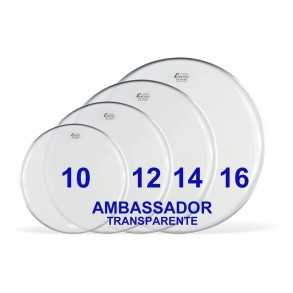 Tom Pack Remo Ambassador Set Parche 10/12/14/16 Transparente