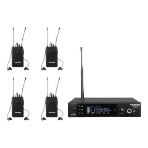 Sistema De Monitoreo Inalámbrico In Ear Ross Con 4 Bodypack y Auriculares