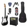 Pack Guitarra Electrica Zurda + Amplificador + Accesorios le365-pack-b