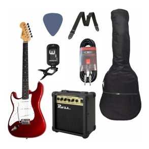Pack Guitarra Electrica Zurda + Amplificador + Accesorios