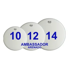 Tom Pack Remo Ambassador Set Parche 10/12/14 Arenado Coated