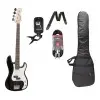 Bajo Eléctrico Leonard Precision 4 Cuerdas Negro + Accesorios