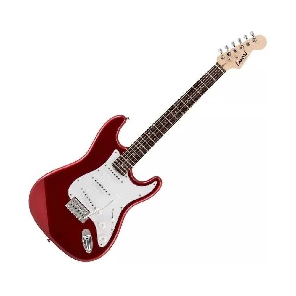 Guitarra Electrica Leonard Stratocaster Niño 3/4 Rojo