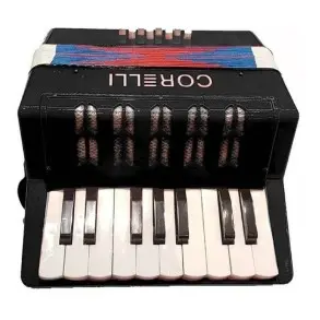 Acordeon Niños Piano 17 Teclas 8 Bajos Corelli Verdulera WHC104 BK