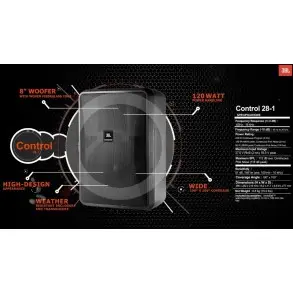 Kit X2 Bafles Jbl Control 28 Blanco Restaurant Bar Local