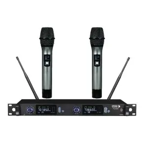 Sistema Inalámbrico Doble Microfono UHF Ross FU-630 Rackeable