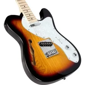 Guitarra Eléctrica Telecaster Sx Stl/h/na Semi Hollow Ash Sb