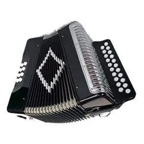 Acordeon A Botones Corelli 21 Teclas Rojo 8 Bajos Y Estuche NHC2108(P GC) BK