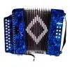 Acordeon A Botones Corelli 21 Teclas Rojo 8 Bajos Y Estuche NHC2108(P GC) BL