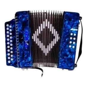Acordeon A Botones Corelli 21 Teclas Rojo 8 Bajos Y Estuche NHC2108(P GC) BL