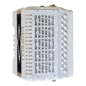 Acordeon A Botones Corelli 21 Teclas Rojo 8 Bajos Y Estuche NHC2108(P GC) WH
