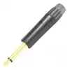 Ficha Seetronic Plug Mono Recto Macho Metalico (negro)