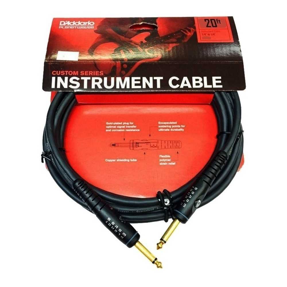 Cable Para Instrumentos Daddario 6 Mts Ficha Recta