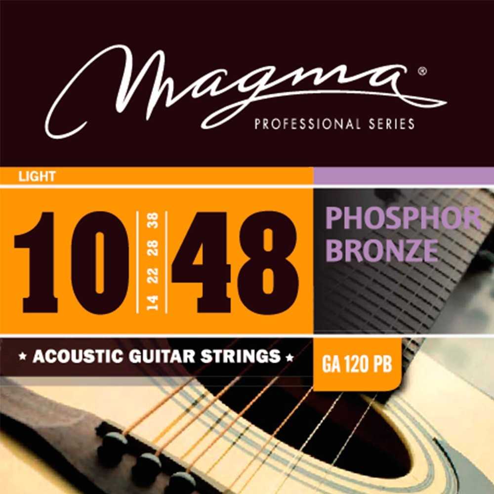 Encordado Guitarra Acustica Magma 010 Ga120pb